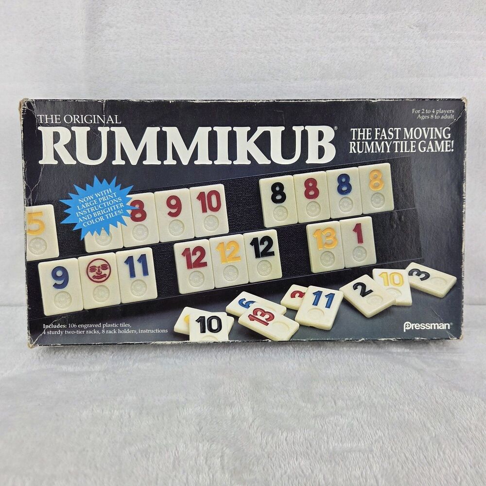 Vintage 1990 Pressman Rummikub Tile Game Complete 100% Original With Box No. 400